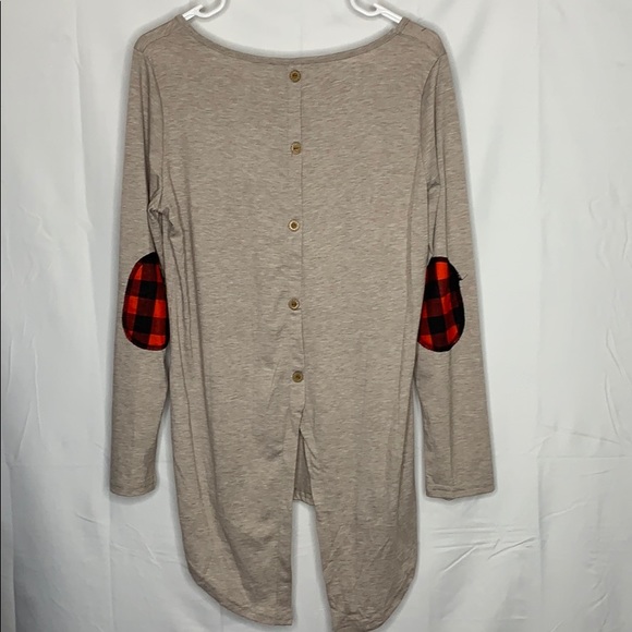 Leo Rosi patch sleeve button down top - Picture 6 of 6